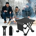 thumbnail image 4 of Folding Camping Stool Portable Chair Mini Foldable Stool for Camping, Fishing & Outdoor,Compact Chair with Carry Bag - Lightweight Aluminum Alloy Frame - Water-Resistant Breathable Fabric(Black), 4 of 4