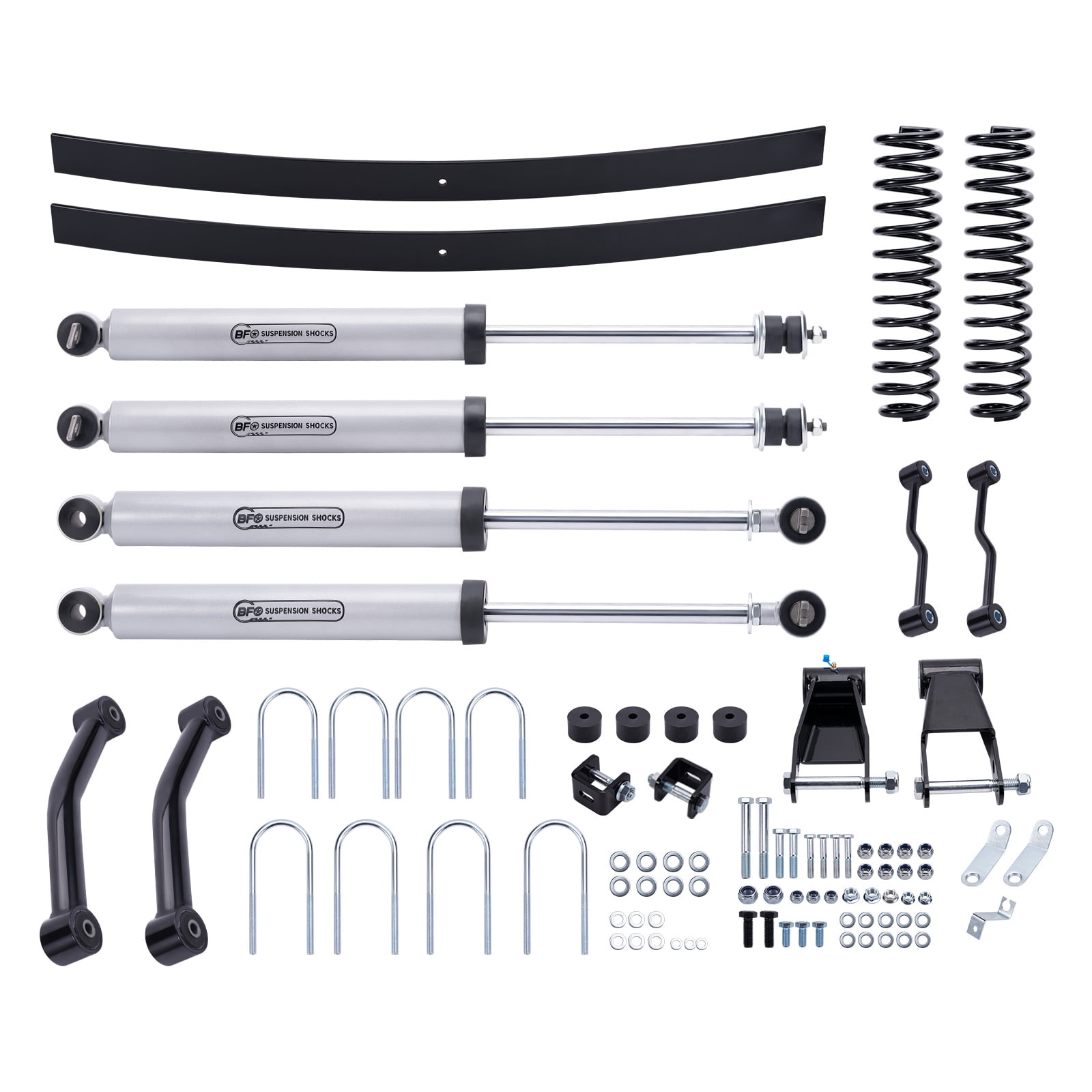 BFO 4.5" Suspension Lift Kit & Add-a-Leaf Springs For Jeep Cherokee XJ 1984-2001