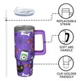 thumbnail image 3 of Halloween Gift Cup, Spooky Skeleton Bat Tumbler with Handle and Straw 30oz, Insulated Coffee Mug, 3 of 5