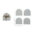 thumbnail image 3 of Bloomingville Modern Arched Marble Coasters, Set of 4, White, 3 of 4