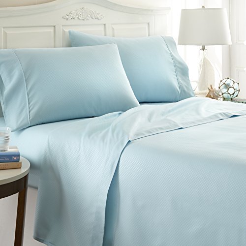 Simply Soft Ienjoy Home Hoja de 4 piezas Patrón a cuadros en relieve, King, Aqua (SS-Check-King-Aqua) Linen Market Ver descripción