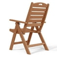 thumbnail image 3 of WestinTrends Malibu HDPE Adjustable Highback Folding Patio Dining Chair, Teak, 3 of 15