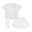 White, variant on KAUOD Athletic Golf Outfits for Girls Short Sleeve Polo Shirt, Puff Mini Skirt, Socks Summer Tennis Soccer Clothes Set