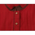 thumbnail image 6 of Atasi Men's Maroon Kurta Pyjama Set Long Cotton Tunic Shirt Ethnic Wear-XX-Large, 6 of 7