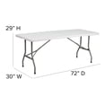 thumbnail image 6 of Bowery Hill 30" x 72" Folding Table in White, 6 of 9