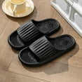 thumbnail image 2 of PEASKJP Mens Comfort Slide Sandals Non-Slip Pillow Sandals Memory Foam Slide Sandals Waterproof Slip On Sandals Black 43, 2 of 5