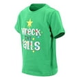 thumbnail image 4 of Boys Wreck The Halls Short Sleeve Kids Christmas Shirt Clothes (2Y, Green), 4 of 5