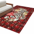 thumbnail image 6 of Christmas Area Rug 3x5 Washable Rug Non Slip Cardinal Pine Cone Branches Red Black Plaid Large Area Rug Indoor Floor Carpet for Entryway Bedroom Kitchen Living Room Home Office Dining Room Nursery, 6 of 8