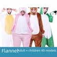 thumbnail image 4 of Pijama de una pieza con dibujos del zodíaco, mono de franela de invierno para adultos, ropa de hogar para padres e hijos con dibujos animados para niños, 4 of 5
