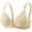 Beige, variant on Women's Lace Front Closure Bra Wireless Push Up Breathable Lightweight Everyday Bralette