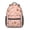 Beige and Pink, variant on Pink Baseball Caps and Balls Pattern Backpack for School, Cute School Bag with Adjustable Shoulder Straps and Padded Back, 15.3"x11"x6.7"