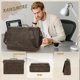thumbnail image 3 of RAINSMORE Portafolios para Hombre Vintage Maletin para Laptop PU Piel Maletin para Hombre 15.6 Pulgadas Impermeable Portafolio para Viajes Trabajo Casual Messenger Bag Wood, 3 of 7