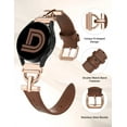 thumbnail image 3 of Wearlizer Leather Band Compatible with Samsung Galaxy Watch 7/FE/6/5/4 Active 2 40mm 44mm/Watch 6 Classic 43mm 47mm/Watch 5 Pro 45mm/Watch 4 Classic 42mm 46mm/Watch 3 41mm, D-Shape Buckle 20mm Watch Band, 3 of 6