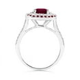 thumbnail image 2 of ANGARA Natural Ruby and Diamond Double Halo Ring in 14K White Gold for Women (Size-6mm) | July Birthstone, Birthday, Anniversary, Jewelry Gift for Women | Natural Ruby Ring, 2 of 7
