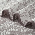 thumbnail image 5 of Mainstays Queen Quilt Light Purple Coverlet Stitched Botanical Floral Design, 5 of 9