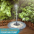 thumbnail image 5 of Bomba de fuente de baño para pájaros con energía solar, fuentes de agua al aire libre con forma de flor para piscina, jardín, acuario (negro), 5 of 5