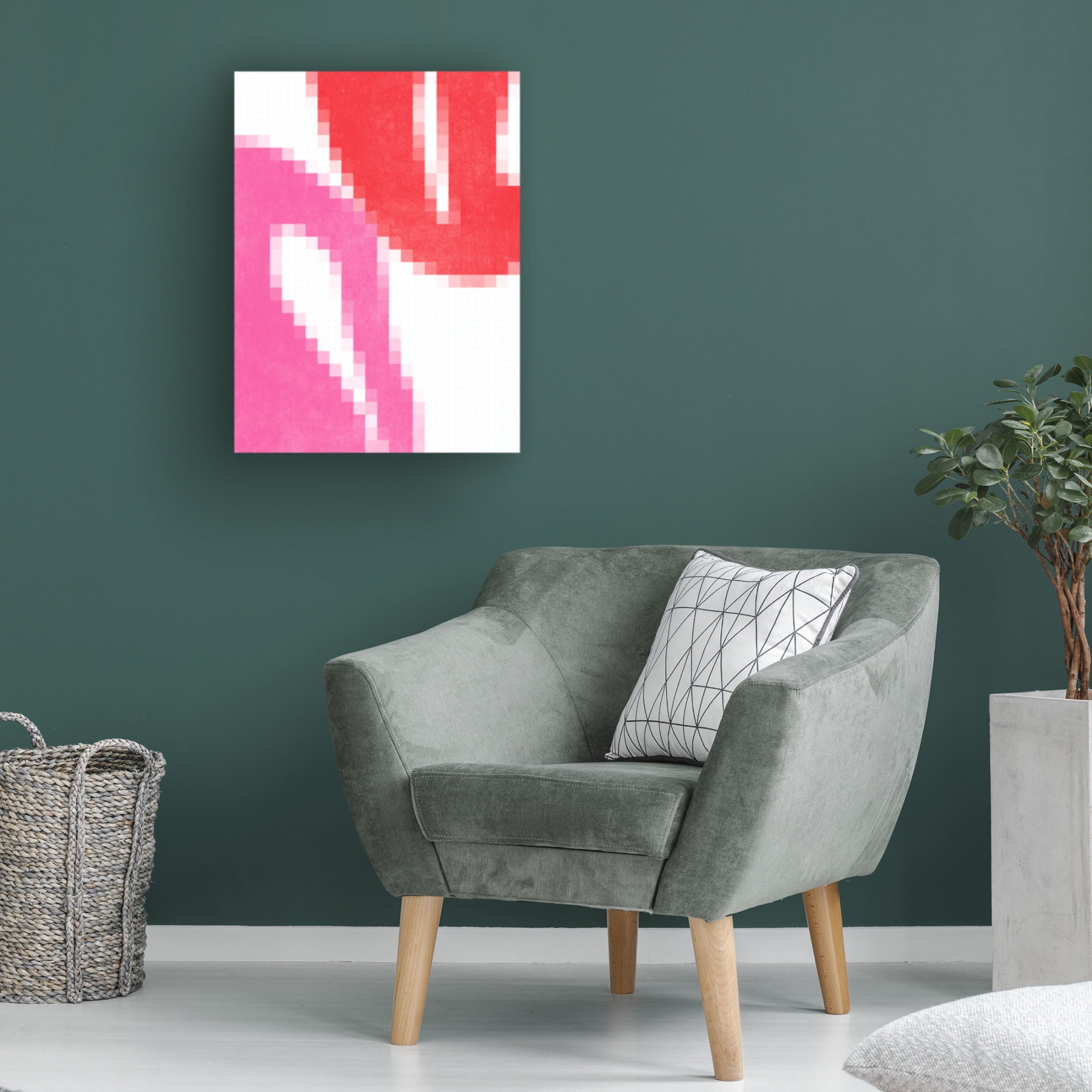 Trademark Fine Art June Erica Vess Pixel Leaves II Canvas Wall Art