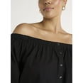 thumbnail image 4 of Time and Tru Women's and Women's Plus Off The Shoulder Blouse, XS-4X, 4 of 4