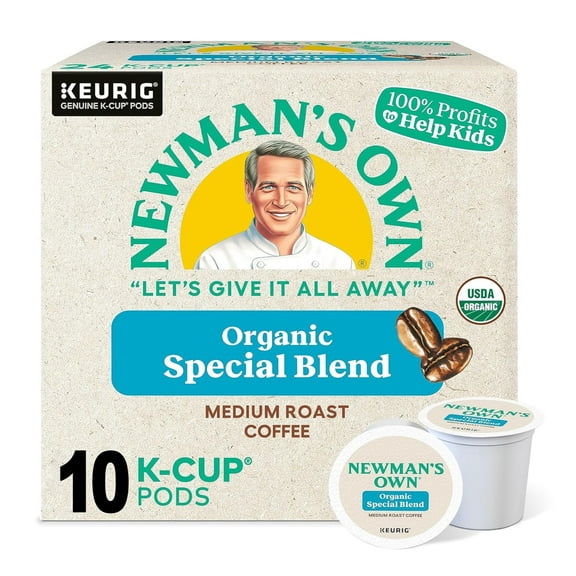 Newman's Own Organics, Special Blend, Single-Serve Keurig K-Cup Pods, Medium Roast, 10 Count
