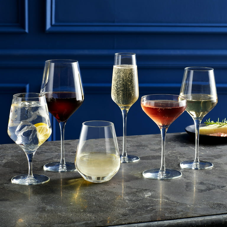 JoyJolt Spirits Stemless Wine Glasses for Red or White Wine (Set of  4)-19-Ounces