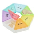 thumbnail image 6 of Unique Bargains 1 Pc Pill Case 7 Grid Colorful Pill Box White Colorful, 6 of 6