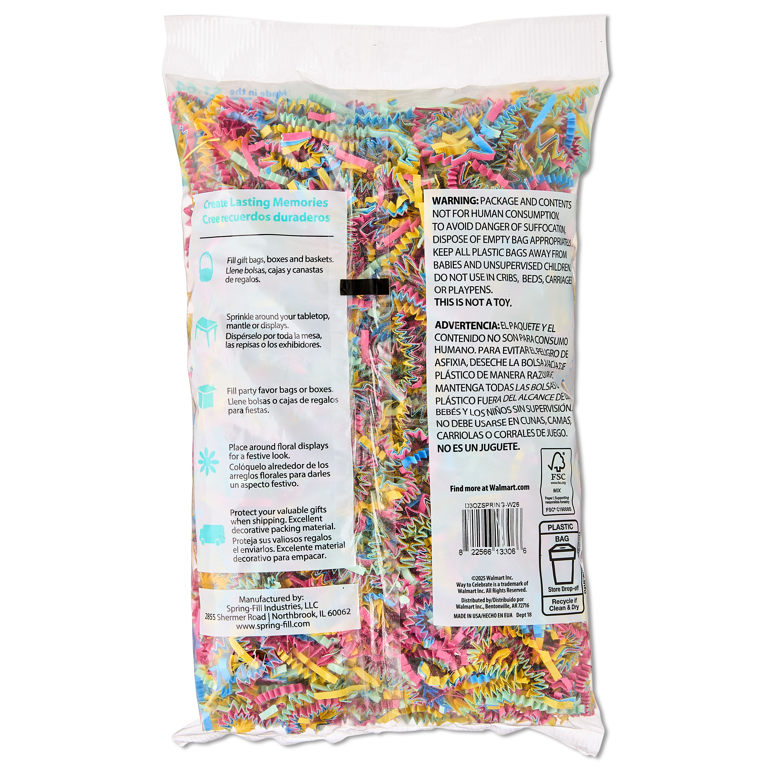 Paper Grass, Multicolor, 3 oz, Easter by Way To Celebrate
