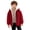 03-Red, variant on Swanpen Boys Winter Lined Hooded Jacket, Color Block Windproof Thick Padded Coat, Warm Thermal Kids Outerwear for Cold Weather