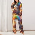 thumbnail image 2 of Daiia Rainbow Lamb Breakfast for Women's Long-Sleeved Pajama Set – Soft & Comfortable Sleepwear Button-Up Pajamas Cozy Lounge Wear-Medium, 2 of 7