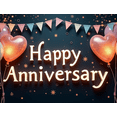 thumbnail image 4 of Heart Balloon Anniversary Banner Colorful Decoration Firework Design Celebration Banner for Wedding Anniversary Party Indoor Decoration, 4 of 8