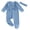 Blue, variant on Cjfdfy Newborn Baby Girl Footed Romper Fall Winter Outfits Solid Color Bow Ruffled Long Sleeve Jumpsuit with Bow Headband cute Knit Ruffle Button Romper 0-9 Months