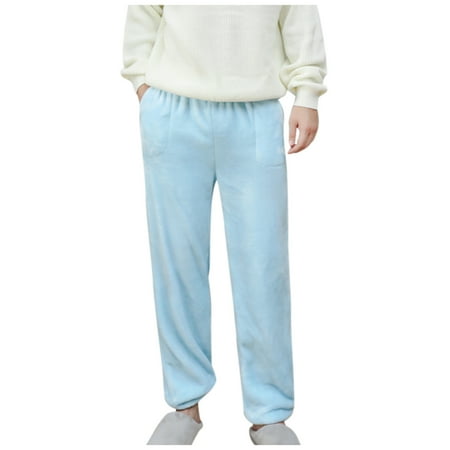 

Summer Savings Clearance 2022! Men Warm Winter Sleepwear Solid Color Flannel Pajama Fuzzy Plush Pants Men s Loose Flannel Home Pajama Pants Printing