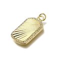 thumbnail image 2 of Brass Micro Pave Cubic Zirconia Pendants Rectangle Cadmium Free & Lead Free Rack Plating Long-Lasting Plated with Jump Ring Real 18K golden Plated 25.5x14x2mm Hole: 3.4mm, 2 of 3