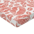 thumbnail image 2 of Ambesonne Romantic Fitted Sheet, Hot Retro Lady Lips, Queen Size, Vermilion and White, 2 of 3