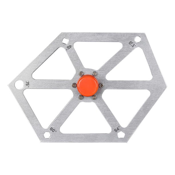 Kenally Regla hexagonal de aleación de aluminio Regla de ajuste de ángulo de sierra de profesional Herramienta de ajuste de ángulo de Medidores de medidas dimensionales No.2 Kenally TO005379-02