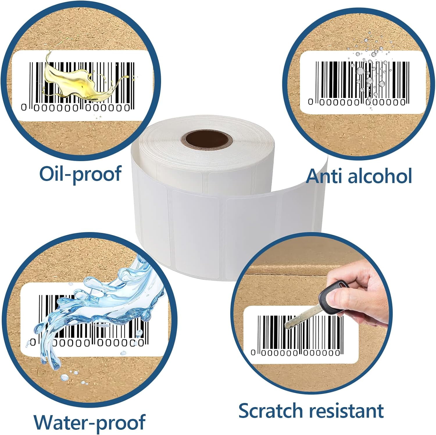 2" x 1" 51mm x 25mm Direct Thermal Label Multipurpose Shipping Address UPC FNSKU FBA Barcodes Stickers for Zebra 2844 & Rollo Desktop Label Printer (1300 Labels/Roll) 12 Rolls