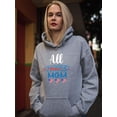 thumbnail image 2 of All American Mom Hearts Hoodie Women -Image by Shutterstock, Female 5X-Large, 2 of 4
