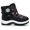 thumbnail image 3 of Blikcon Boys Girls Snow Boots Water Resistance Cold Weather Winter Boots (Color : BlackHeart, Size : 8 Toddler), 3 of 10