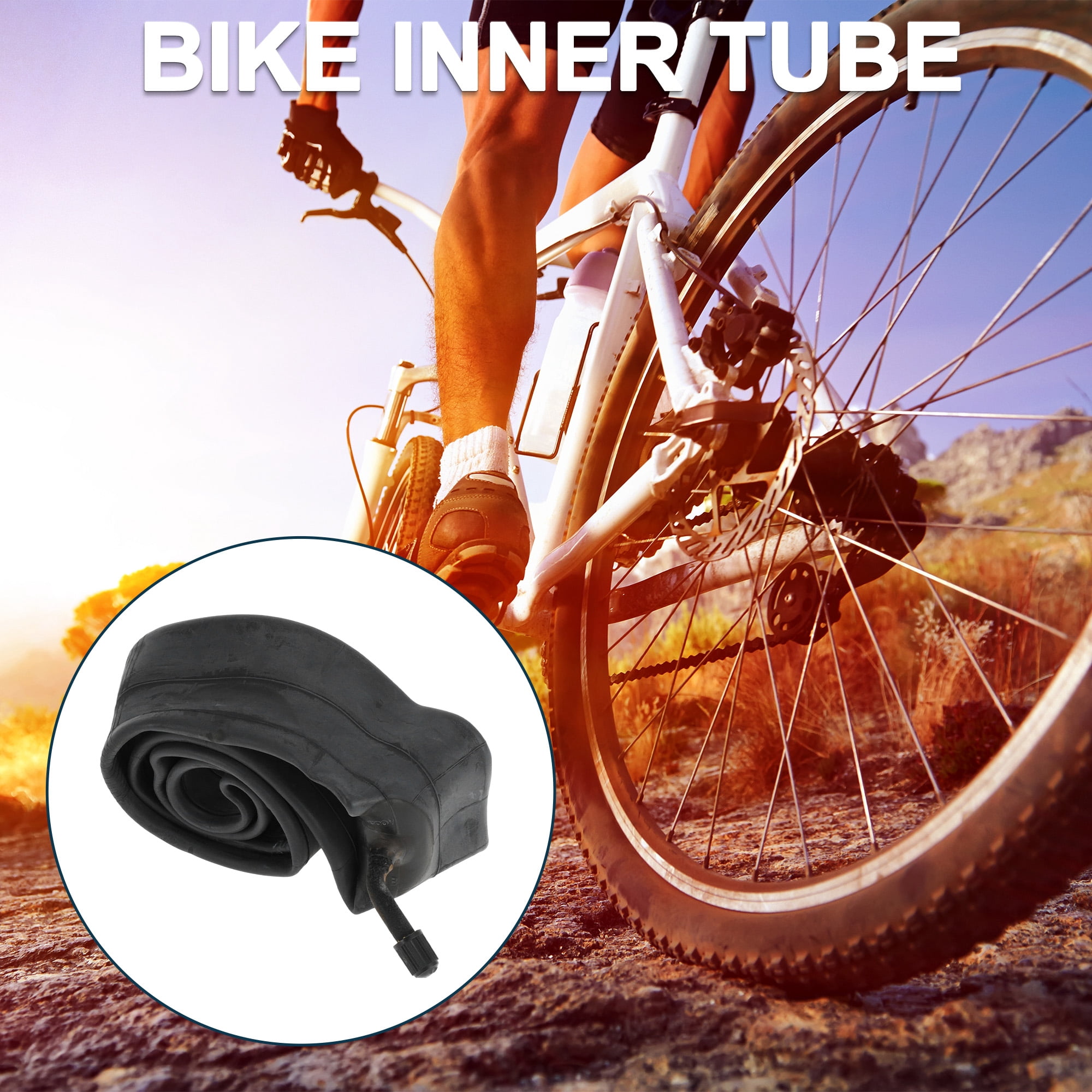 Unique Bargains Bike MTB Cycling Inner Tire 12x2.125 America Type Valve Bicycle Inner Tube