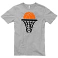 thumbnail image 2 of Big Size Basketball Life Graphic Design Short Sleeve Cotton Jersey T-Shirt - Heather Grey XL, 2 of 4