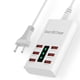 thumbnail image 1 of Cargador USB de 6 puertos 30W 5V/6A Cargador adaptador de corriente 2A Carga rápida para iPhone/iPad/Samsung/Xiaomi/Huawei/Oppo/Realme/OnePlus/DISPOSITIVOS USB, etc. TUNC Sencillez, 1 of 5