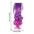 thumbnail image 3 of DOPI Human Hair Wigs For Women 12 Colors Wig Long Curly Chemical Fiber Ponytail With Color Gradient For Women, 3 of 3
