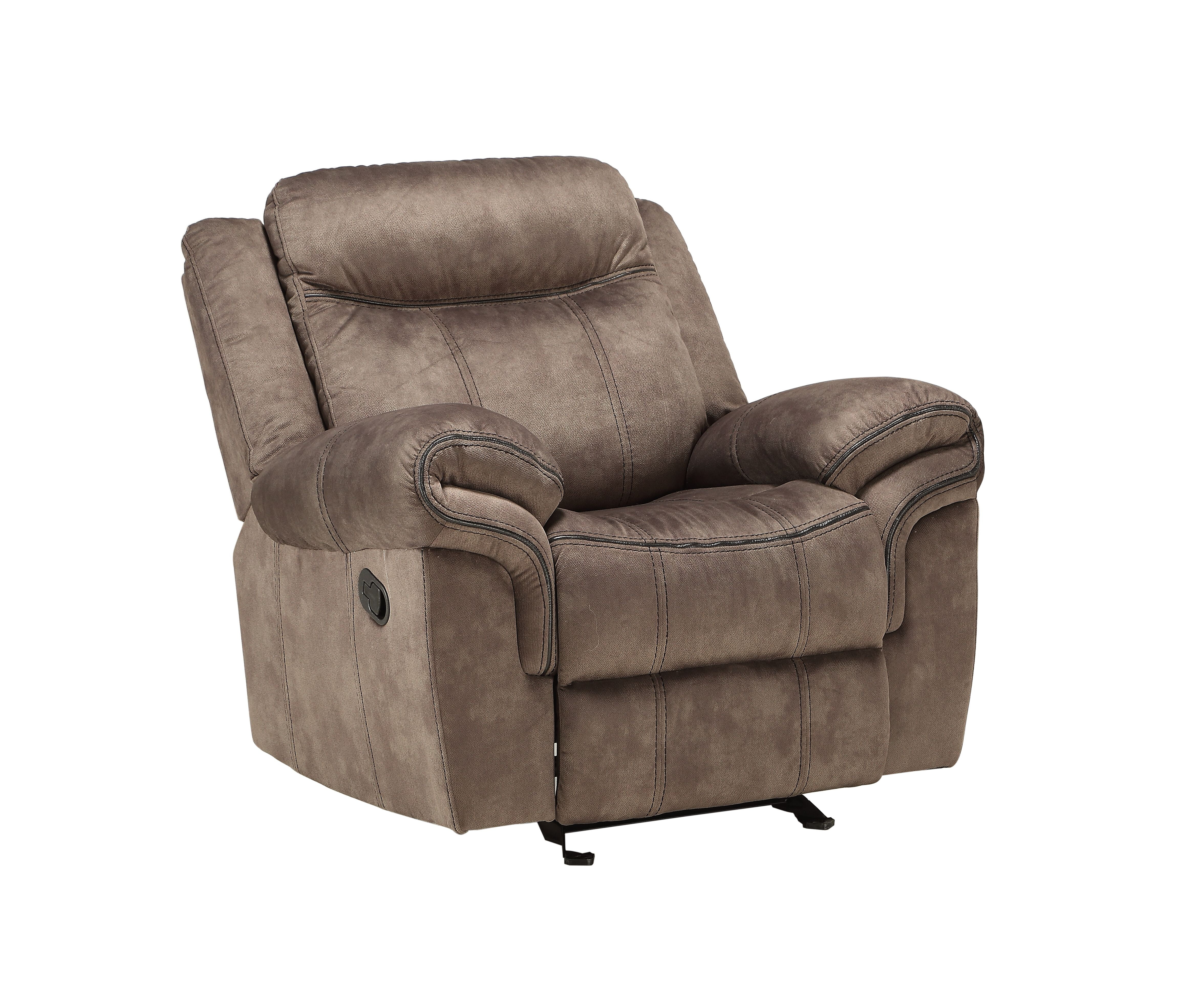 Acme Furniture Zubaida 2 Tone Recliner Sofa Chocolate Velvet