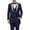 Navy Blue, variant on Men's Tuxedo Suit Set – Double-Breasted Satin Peak Lapel Jacket & Tailored Pants, Elegant Formal Wear for Weddings, Galas & Special Occasions