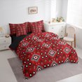 thumbnail image 3 of Manfei Western Retro Aztec Bedding Comforter Set 7 Pieces, Bohemian Hippie Geometric Full Bedding Set, Teens Kids Adult Reversible Fitted Sheet Flat Sheet, Ultra Soft Home Decor, 3 of 7
