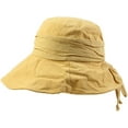 thumbnail image 2 of CoCopeaunts Wide Brim Bucket Hat Ladies Summer Sun Hat for Women Girls Travel Beach Casual Banquet Fisherman Hat Bow Drawstring, 2 of 8