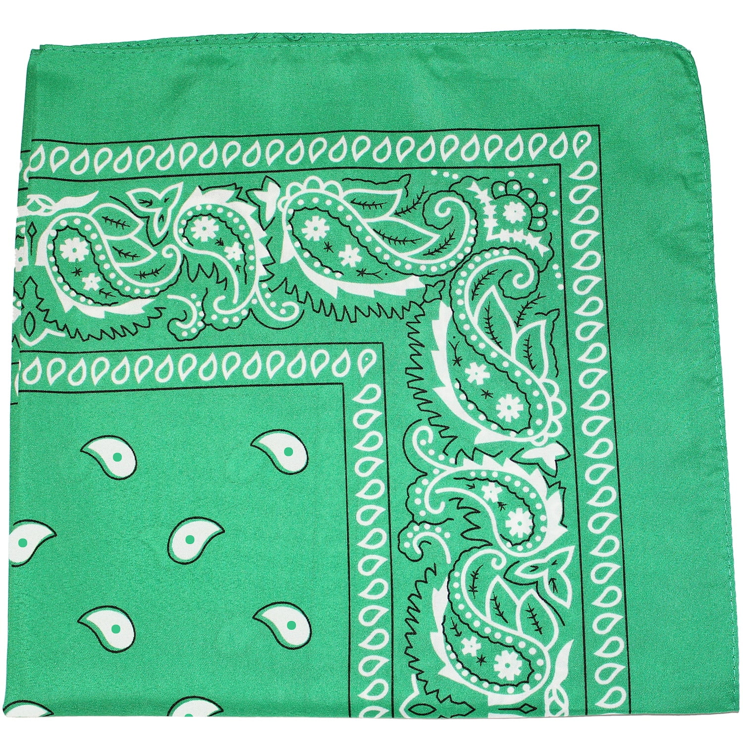 3 Pack Mechaly Dog Bandana Neck Scarf Paisley Polyester Bandanas - Any Pets (Green)