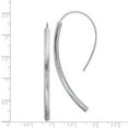thumbnail image 2 of 925 Sterling Silver Rhodium-plated Polished & Textured Bar Dangle Earrings, 2 of 5