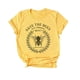 thumbnail image 3 of Camiseta de mujer con letras, manga corta, camiseta con cuello redondo, blusa de verano, amarillo, M Eigraketly AP002565-02, 3 of 5