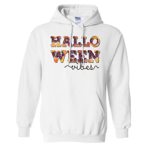 Halloween Vibes Hoodie Sweatshirt Unisex Large White