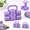 Purple, variant on Adjustable Dumbbell Set of 2, Gray, 4-in-1 Quick-Adjust Free Weights for Home Workouts